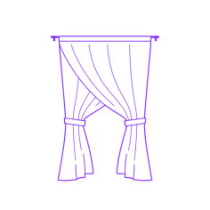 Buildings Window Curtains Tied Crossed Craft Design Svg File, Free Vectors File